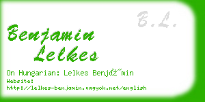 benjamin lelkes business card